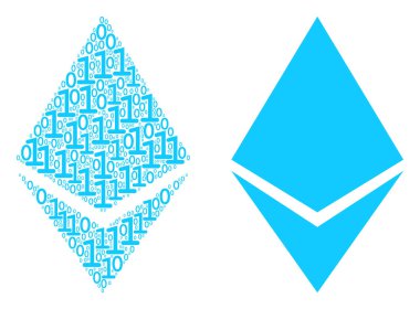 Ethereum Crystal mozaik ikili basamak