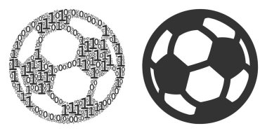 Futbol topu mozaik ikili basamak