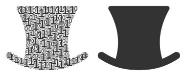 Beyefendi şapka kompozisyon ikili basamak