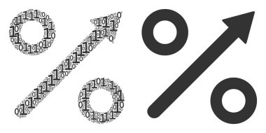 İkili basamak yüzde kompozisyon büyüyen