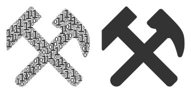 Çekiç kompozisyon ikili basamak