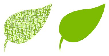 Bitkisel yaprak mozaik ikili basamak