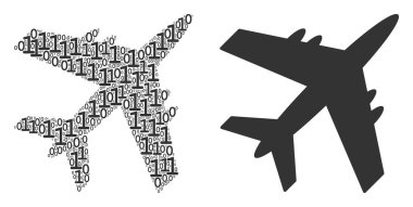 Jet uçağı mozaik ikili basamak