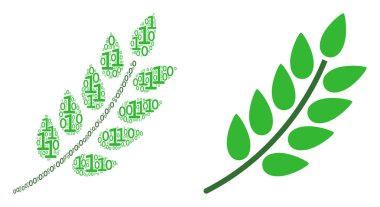 Yaprak şube mozaik ikili basamak