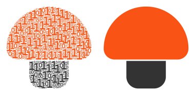 İkili basamak mantar kompozisyon