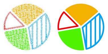 Pasta grafiği kolaj ikili basamak