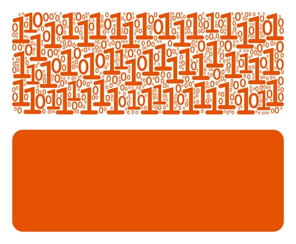 Building Brick Composition of Binary Digits — Stock Vector