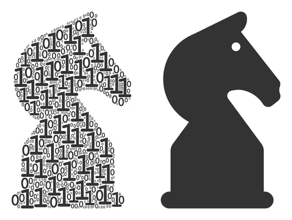 Satranç atı mozaik ikili basamak