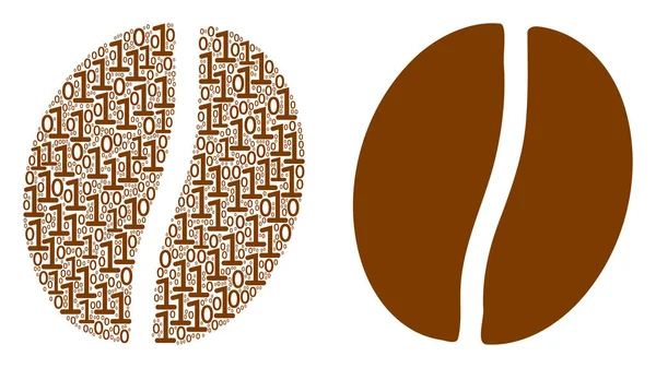 Kahve çekirdeği kompozisyon ikili basamak