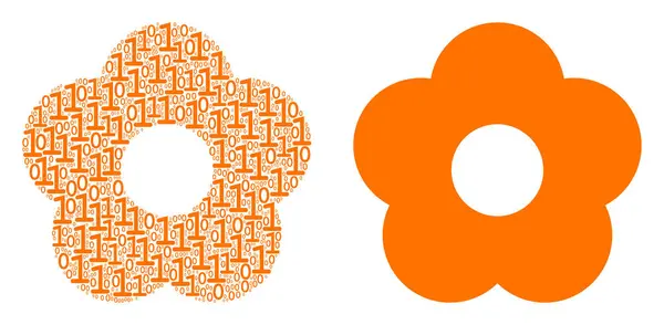 Çiçek kolaj ikili basamak