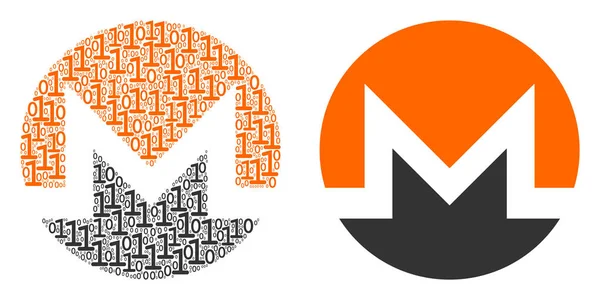 Monero para birimi mozaik ikili basamak