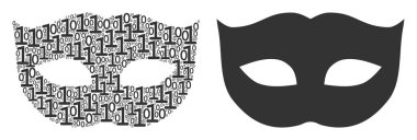 Gizlilik maskesi kompozisyon ikili basamak