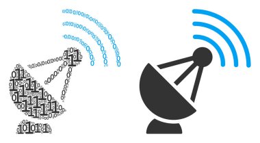 Radyo vericisi mozaik ikili basamak