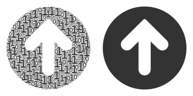 İkili basamak kompozisyonu yuvarlak ok