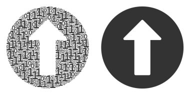 İkili basamak kompozisyonu yuvarlak ok