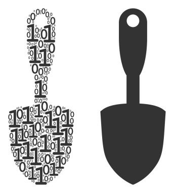 Kepçe kürek kompozisyon ikili basamak