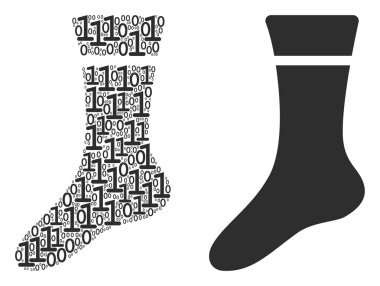 Çorap mozaik ikili basamak