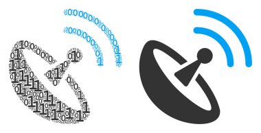 Uzay anten mozaik ikili basamak