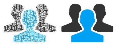 Kullanıcılar mozaik ikili basamak