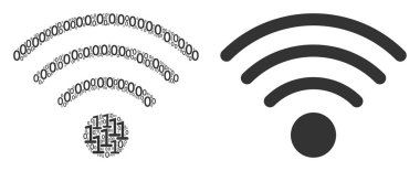 Wi-Fi kaynak mozaik ikili basamak