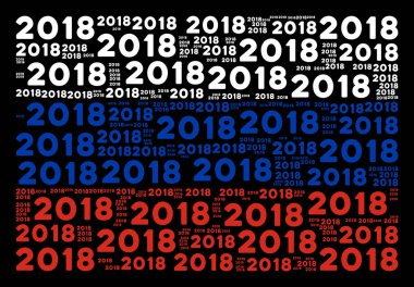 Rus bayrağı desen 2018 yıl metin öğeleri