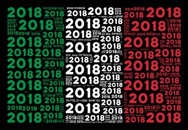 İtalyan bayrağı mozaik 2018 yıl metinlerin