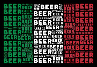 İtalya bayrağı mozaik bira metin öğeleri