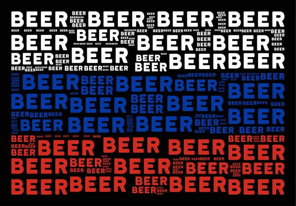 Bandera de Rusia Mosaico de textos de cerveza — Vector de stock