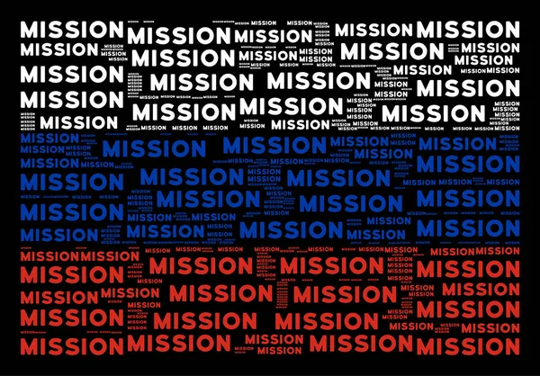 Drapeau russe Modèle de mission Articles textuels — Image vectorielle