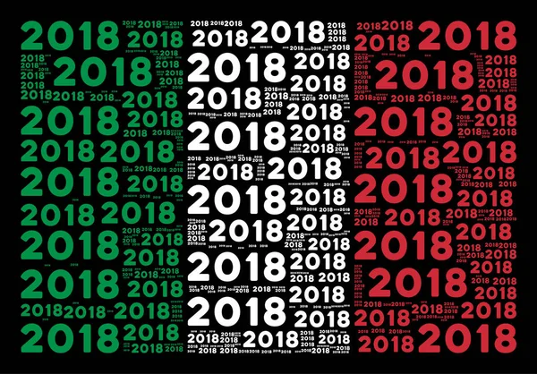 İtalyan bayrağı mozaik 2018 yıl metinlerin