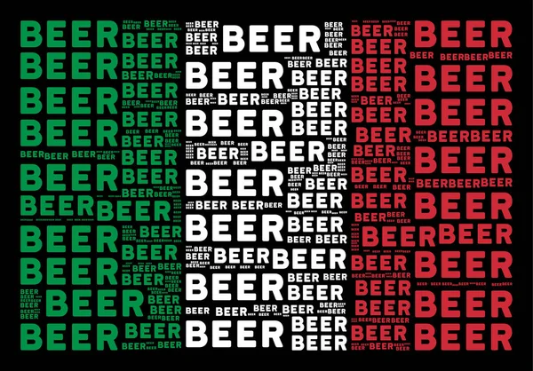 İtalya bayrağı mozaik bira metin öğeleri