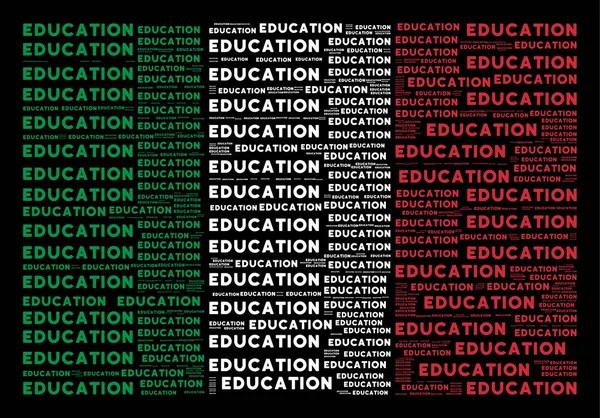 Bandeira Italiana Mosaico da Educação Texto Itens —  Vetores de Stock
