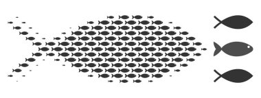 Yarı ton balık mozaik