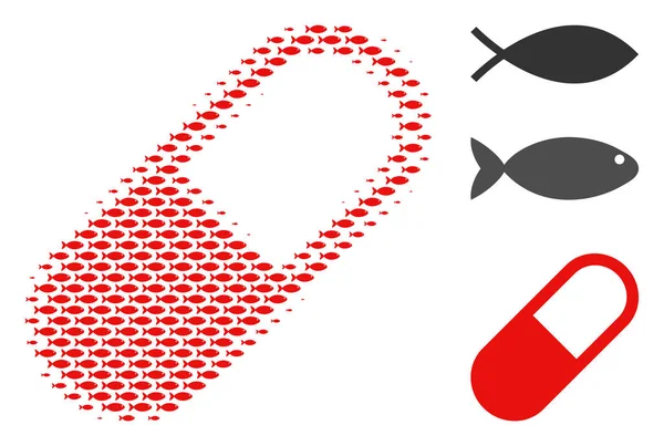 Balık yarı ton ilaç granül kompozisyon