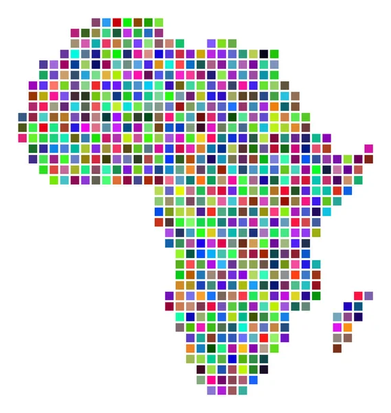 Çok renkli nokta Afrika harita