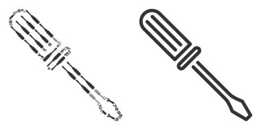 Kontur tornavida kompozisyon hizmet araçları