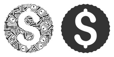 Doları para kolaj onarım araçları