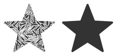 Havai fişek yıldız kolaj onarım araçları