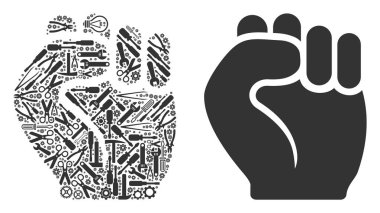 Yumruk kompozisyon onarım araçları