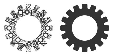 Dişli mozaik onarım araçları