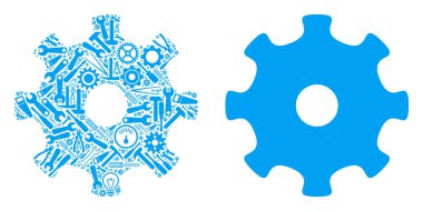 Dişli mozaik onarım araçları