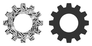 Dişli mozaik hizmet araçları