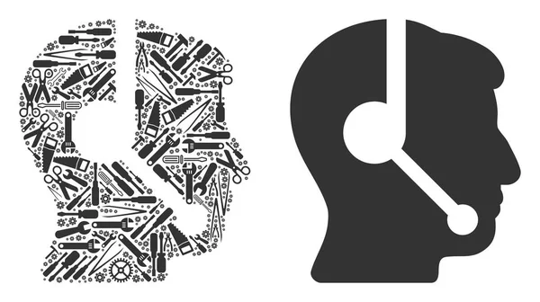 Çağrı merkezi operatörü kolaj onarım araçları