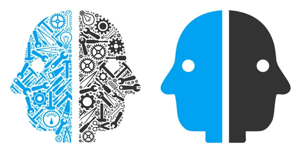 Çift yüzlü kolaj hizmet araçları