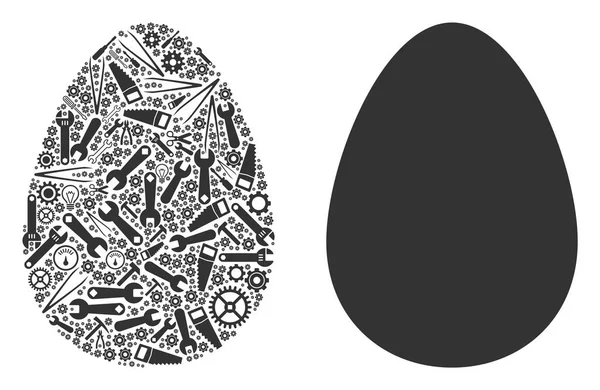 Yumurta mozaik onarım araçları