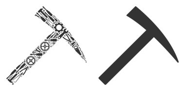 Madenciliği çekiç mozaik onarım araçları