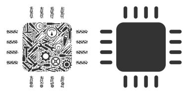 İşlemci kolaj hizmet araçları