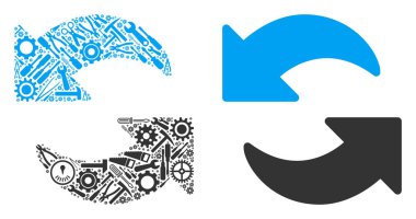 Hizmet araçları mozaiği Yenile