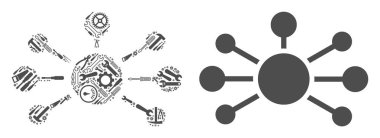 İlişkisinin bağlantılar mozaik onarım araçları