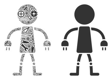 Robot mozaik onarım araçları